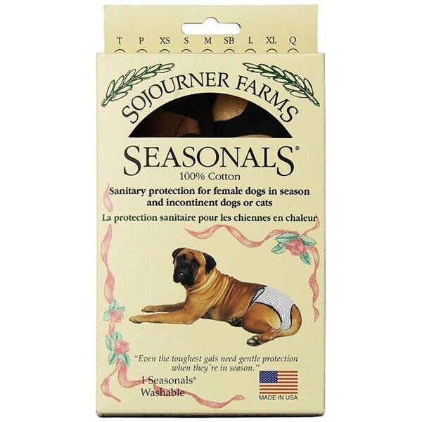 Seasonals 41116ZBR Washable Female Dog Diaper; Zebra - Extra Large 41116ZBR - main